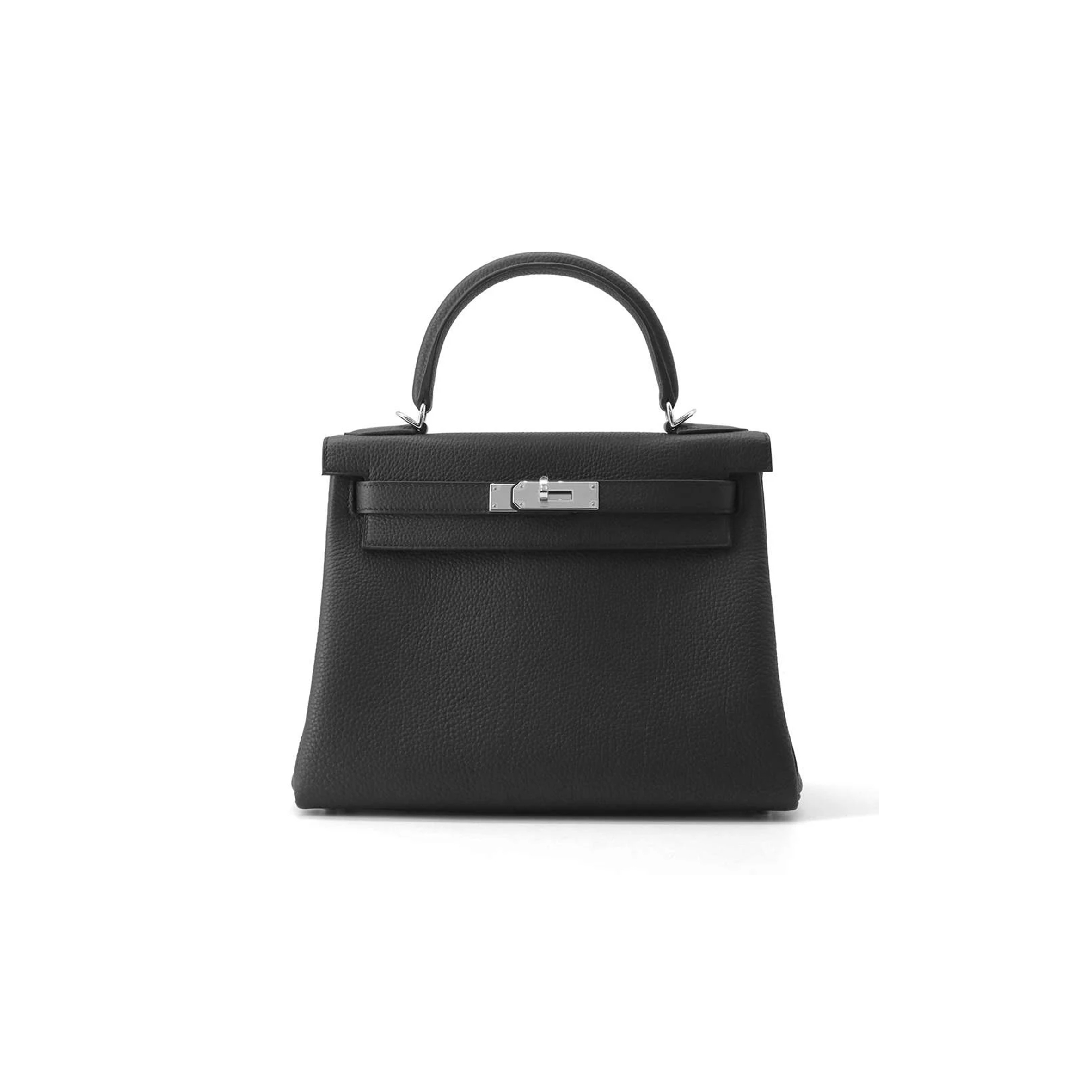 HERMÈS KELLY 28 RETOURNE BLACK TOGO LEATHER (28*22*10cm) 